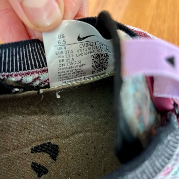 Nike Air VaporMax 2020 Flyknit Violet Ash Multicolor women’s size 6.5y - Picture 6 of 11